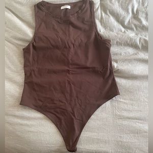 Aritzia bodysuit is mocha